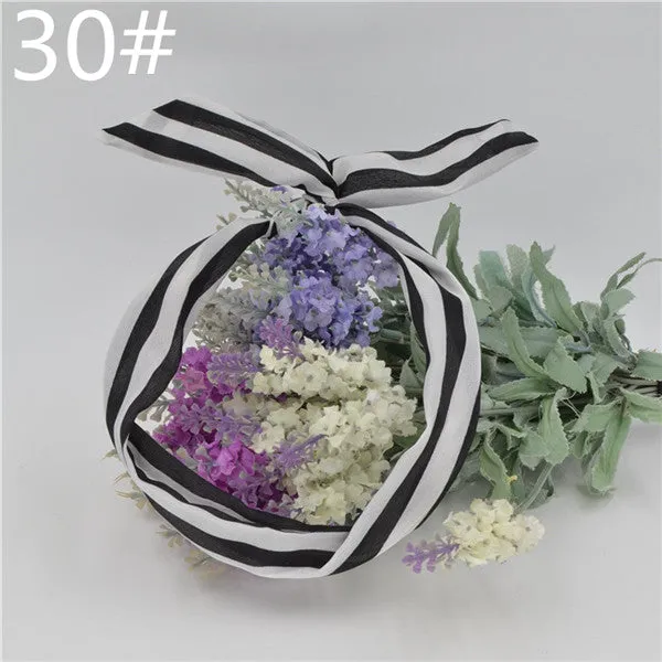 1Pcs Cute Korean Dots Bunny Rabbit Ear Ribbon Headwear Hairband Metal Wire Scarf Headband Hair Band Accessories 20 Colors
