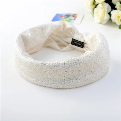 2017 Hot Women Elastic Headband Cotton Hair Accessories Twisted Knotted Wide Hair Turban Hair Bands Accessories