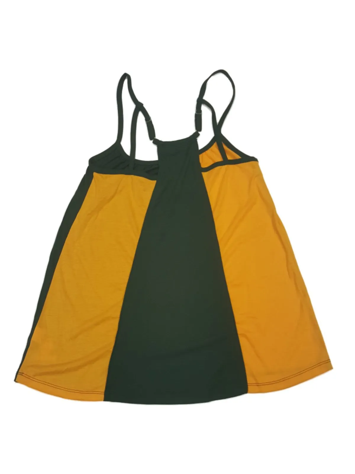 Baylor Bears Colosseum WOMENS Green Yellow Adj. Spaghetti Strap Tank Top (M)