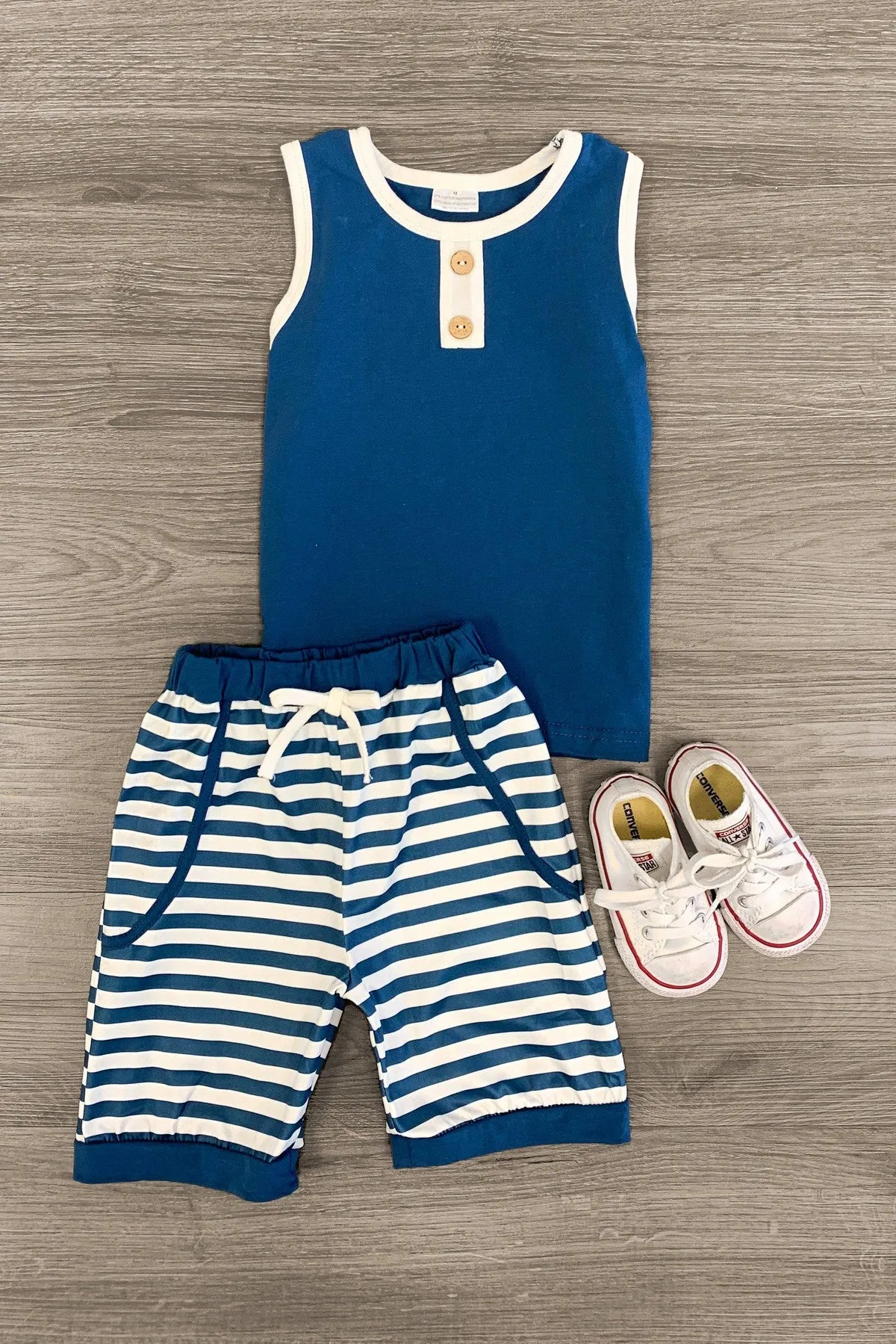 Boy Stripe Short Set