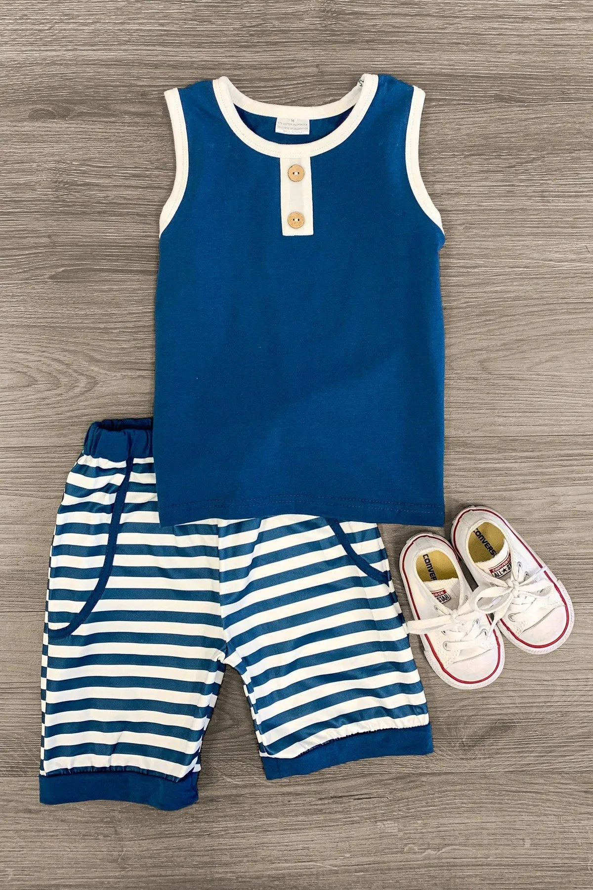 Boy Stripe Short Set