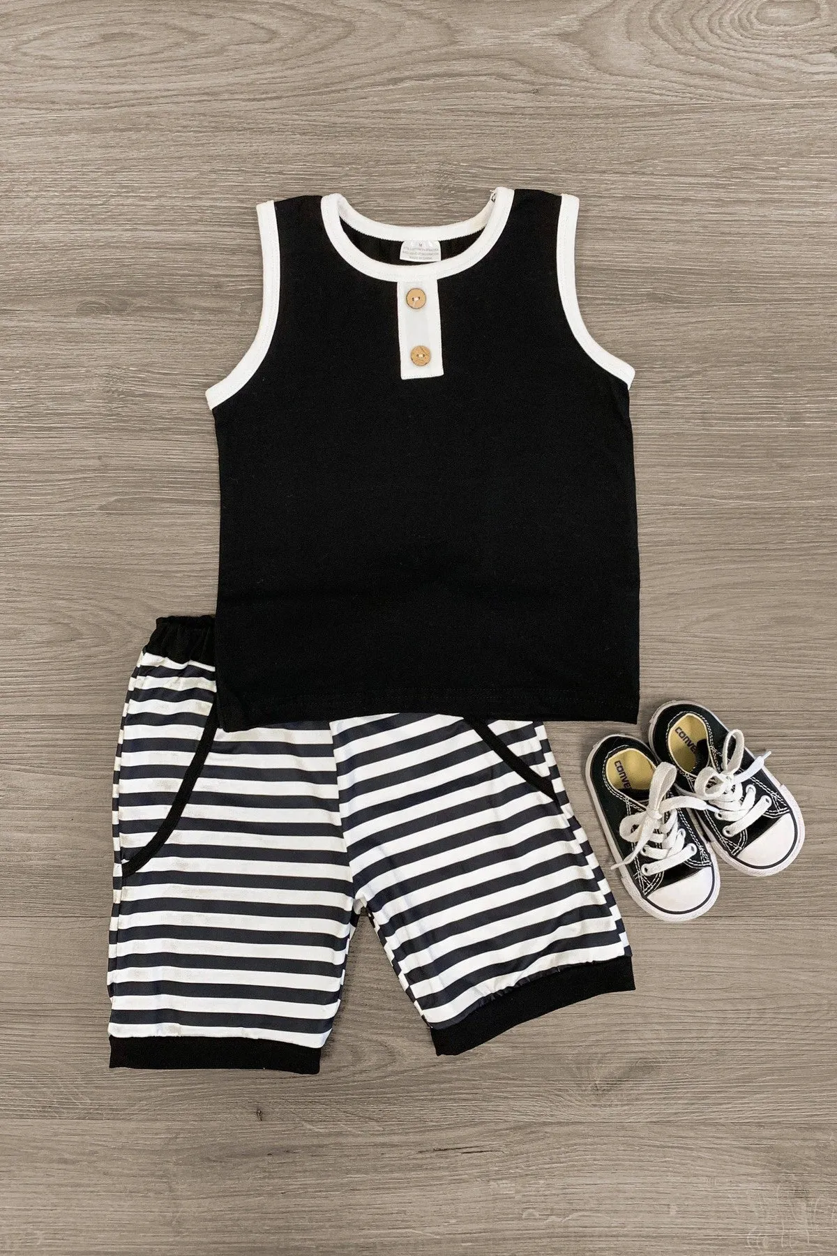 Boy Stripe Short Set