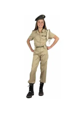 Childs Khaki Military Costume