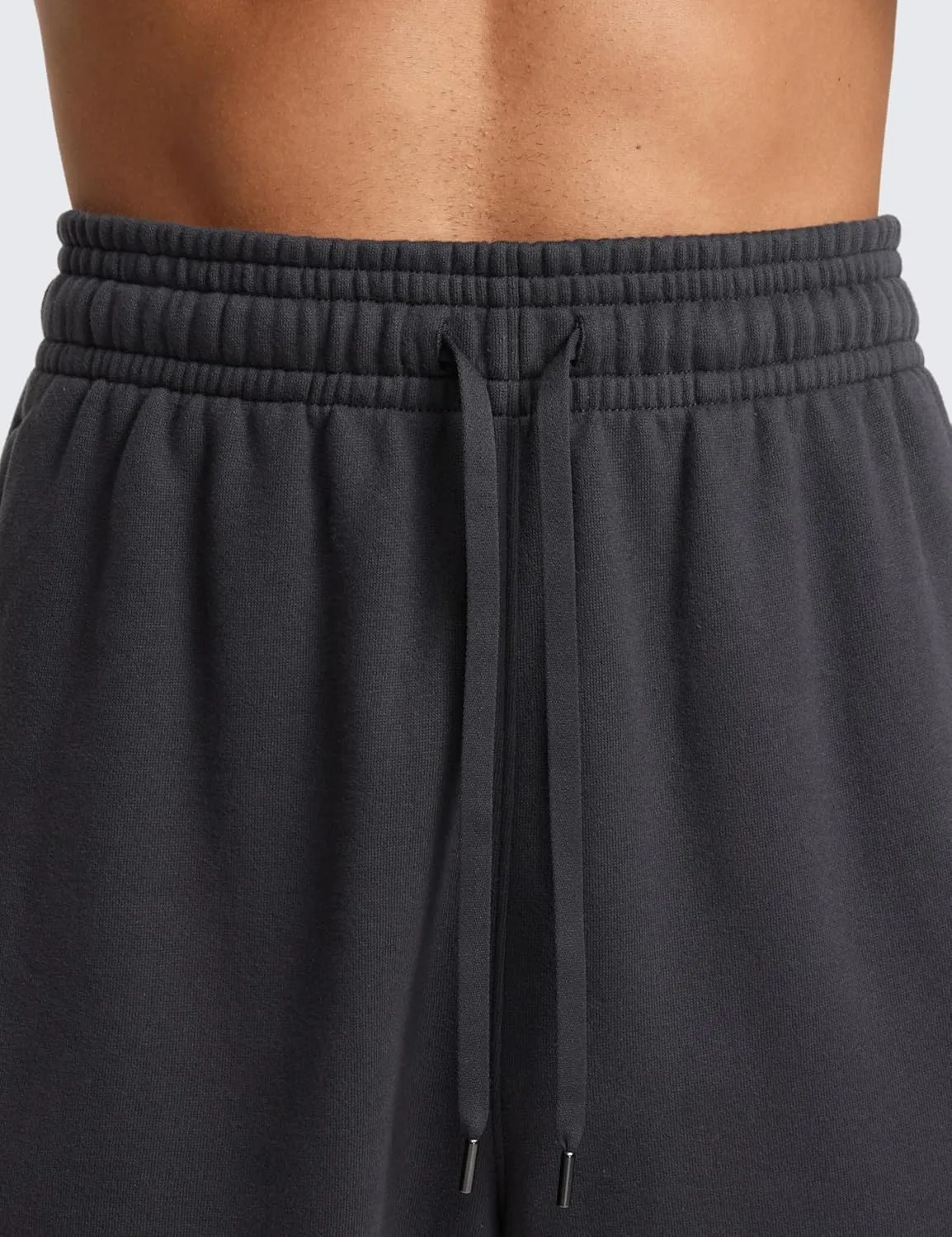 CRZ YOGA Cotton Fleece Sweatpants for Men 32" Loosed Fit Lounge Casual Elastic Bottom Sweat Pants with Zipper Pockets