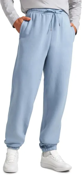 CRZ YOGA Cotton Fleece Sweatpants for Men 32" Loosed Fit Lounge Casual Elastic Bottom Sweat Pants with Zipper Pockets