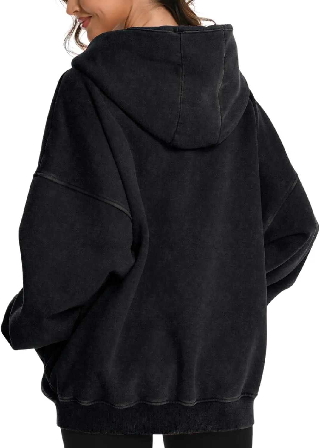 FAIABLE Womens Mens Zip Up Hoodie Oversized Acid Wash Hoodies Heavyweight Distress Cotton Fleece Zipper Hoodie Vintage