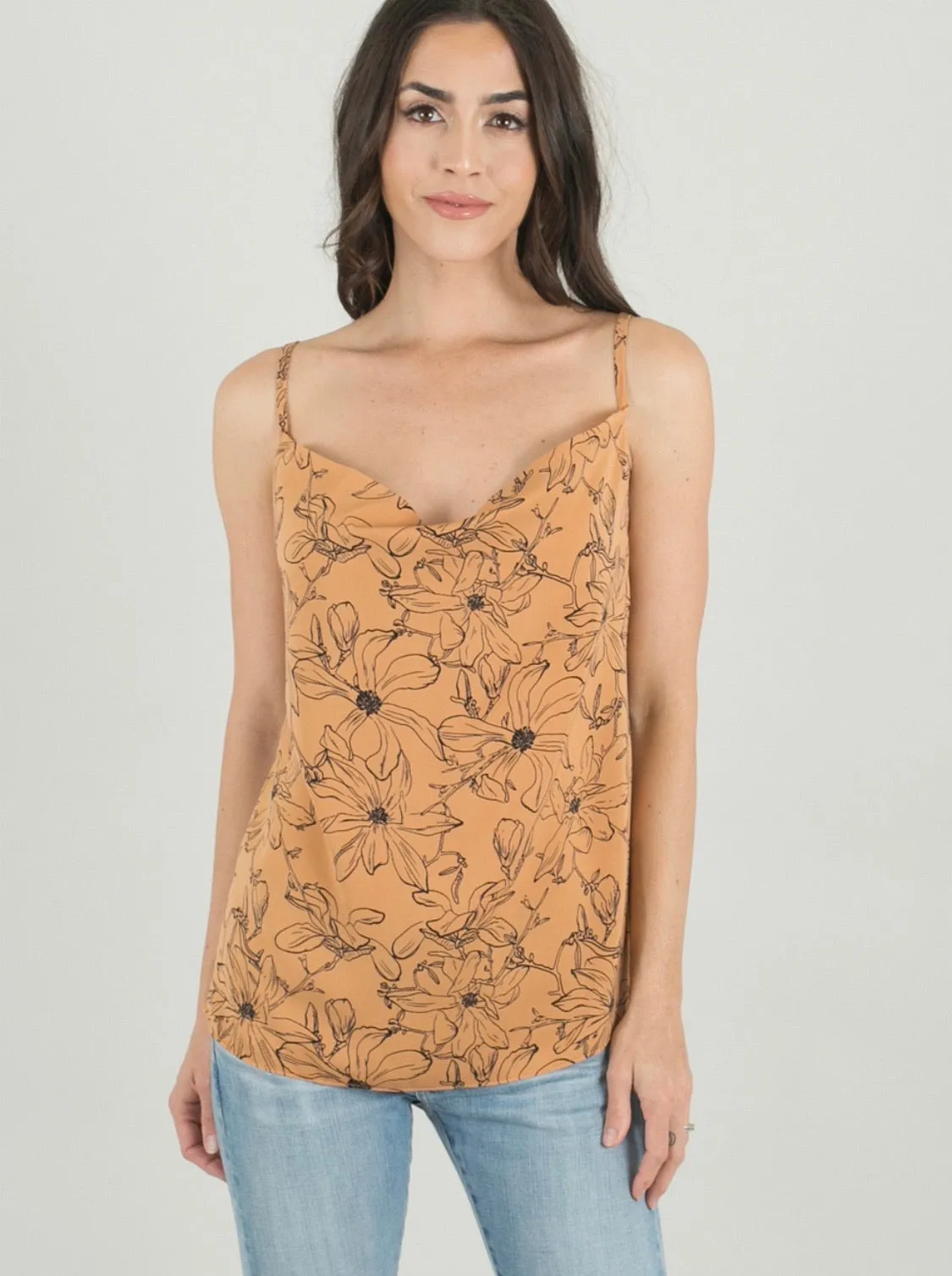 Floral Tank (Tan or Cream)