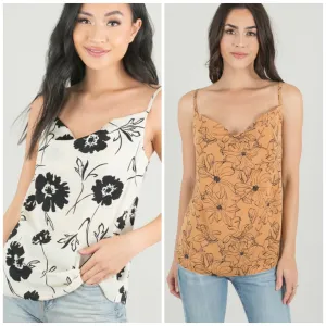 Floral Tank (Tan or Cream)