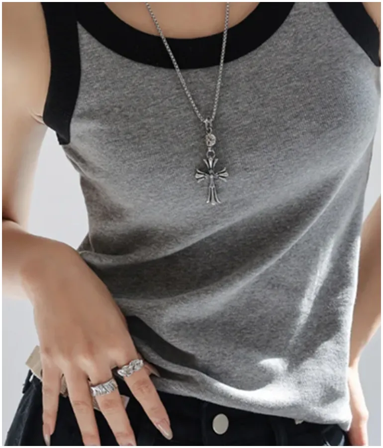 Girl's Knitted Ribbed Cotton Singlet