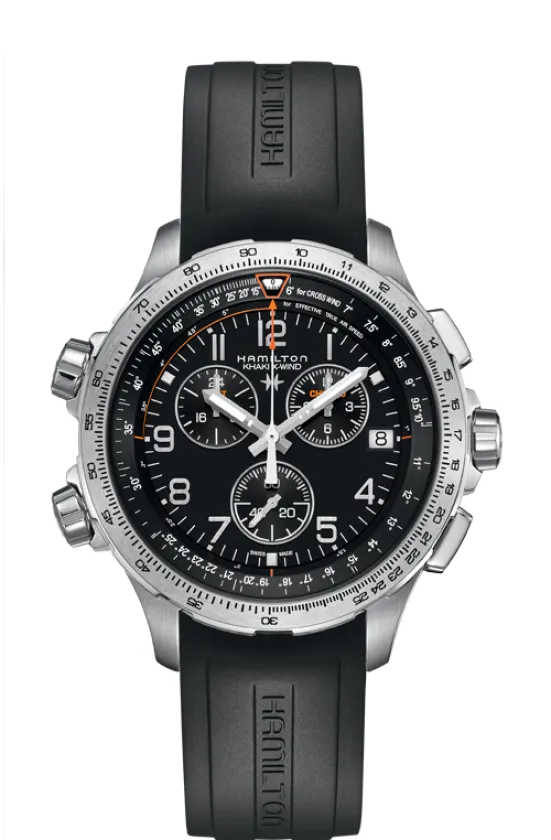 HAMILTON:KHAKI AVIATION X-WIND GMT CHRONO QUARTZ H77912335