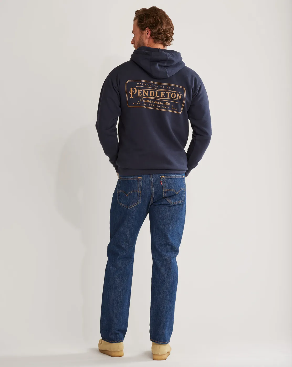 Heritage Logo Hoody <br> Navy Blazer/Gold