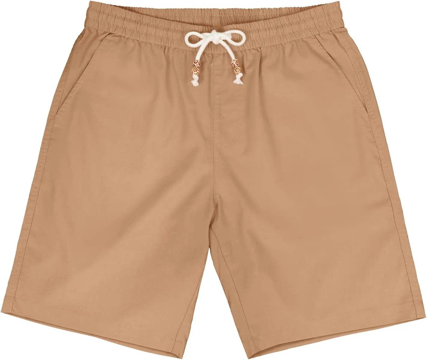 HOTake Men's Linen Shorts Casual Drawstring Elastic Waist Summer Beach Vacation Shorts