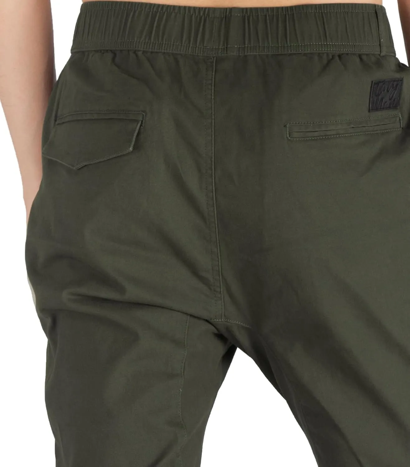 ITALYMORN Khaki Chino Joggers for Men Twill Stretch Casual Pants with Pockets