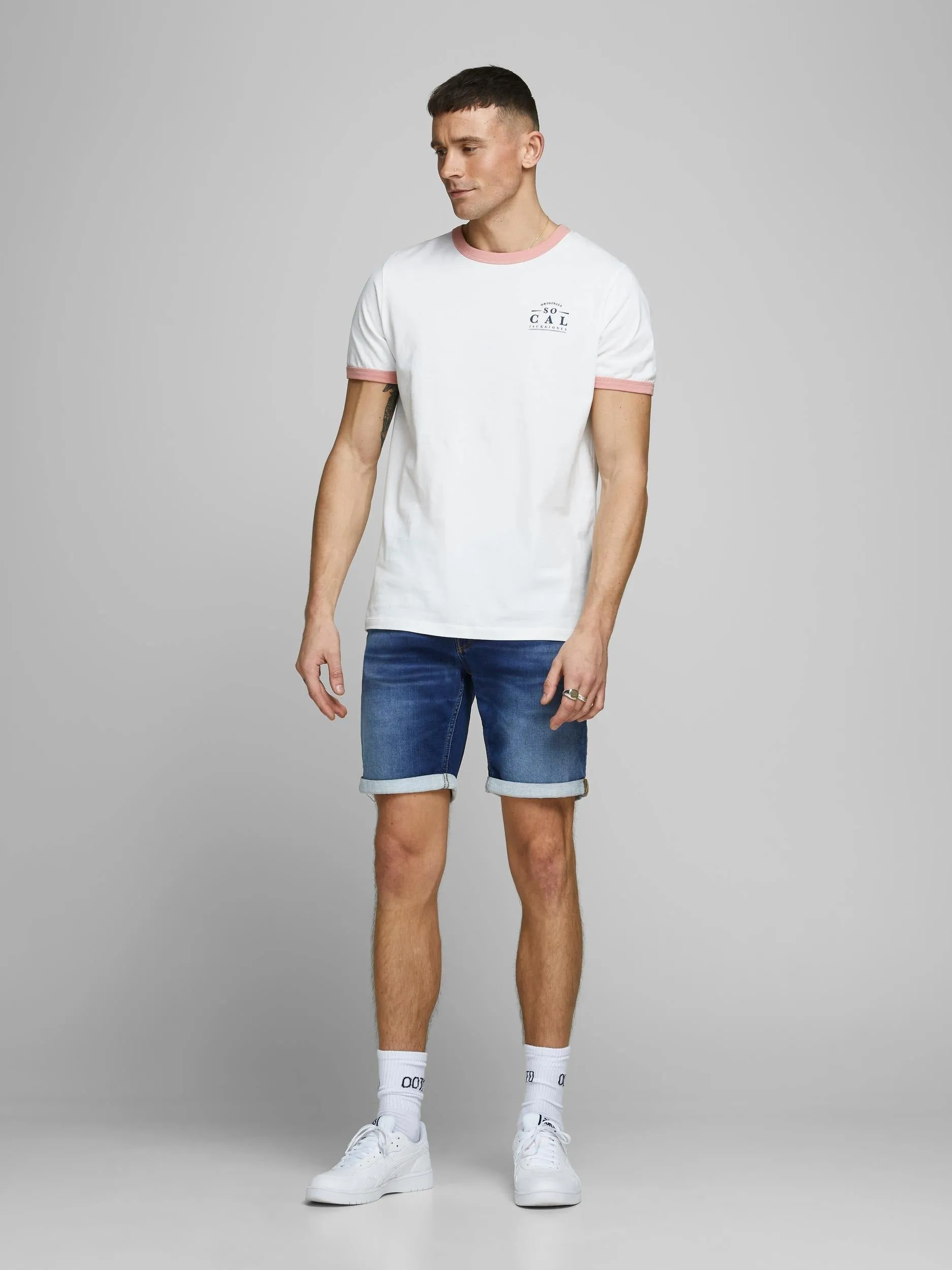 Jack and Jones Rick 006 - Mørkeblå denim shorts