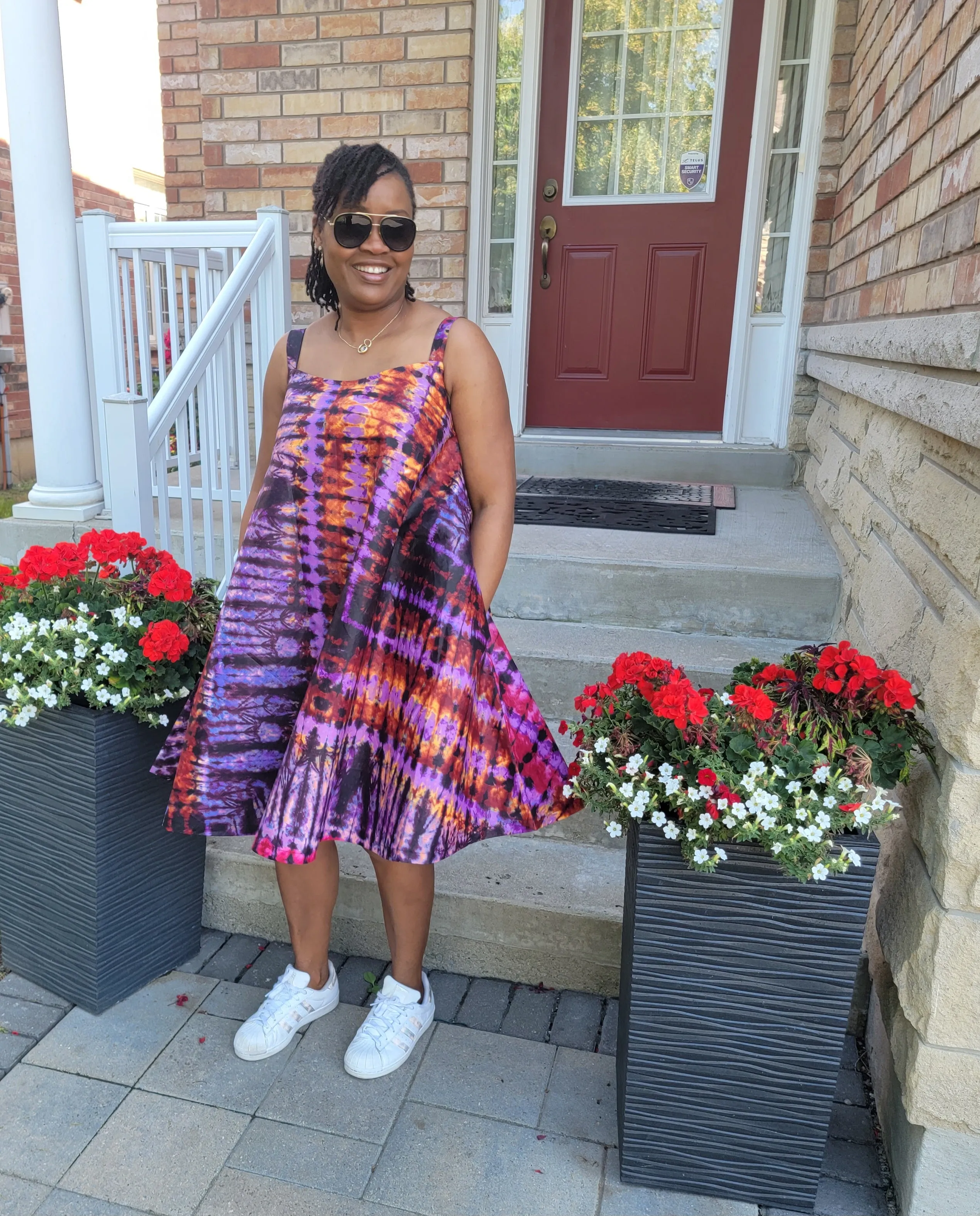 Kampala Adire Flared Dress
