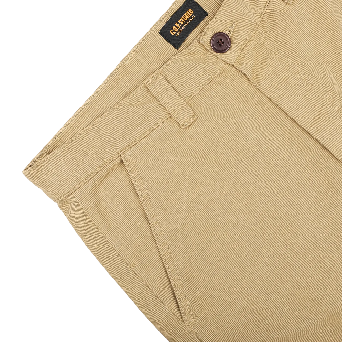 Khaki Double Twisted Cotton Twill Fatigue Pants