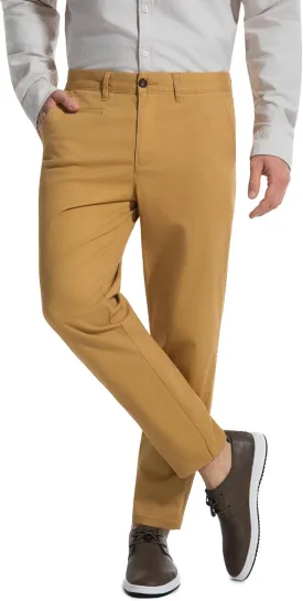 Khaki Pants for Short Men 27" Straight Slim Fit Mens Dress Chinos Pants Stretch Smart Casual Trousers