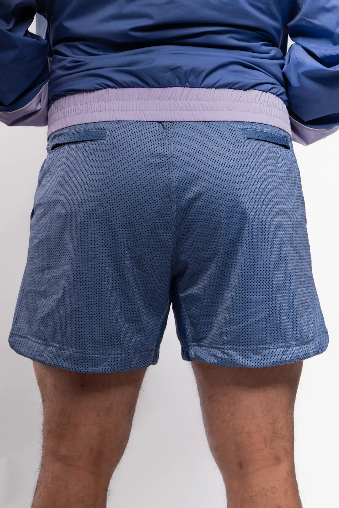 Kinda Fit Kinda Fat Cafeteria Signature 5.5" Mesh Shorts (Blue)