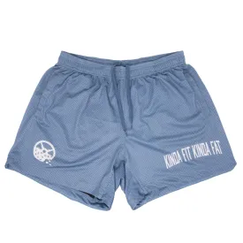 Kinda Fit Kinda Fat Cafeteria Signature 5.5" Mesh Shorts (Blue)