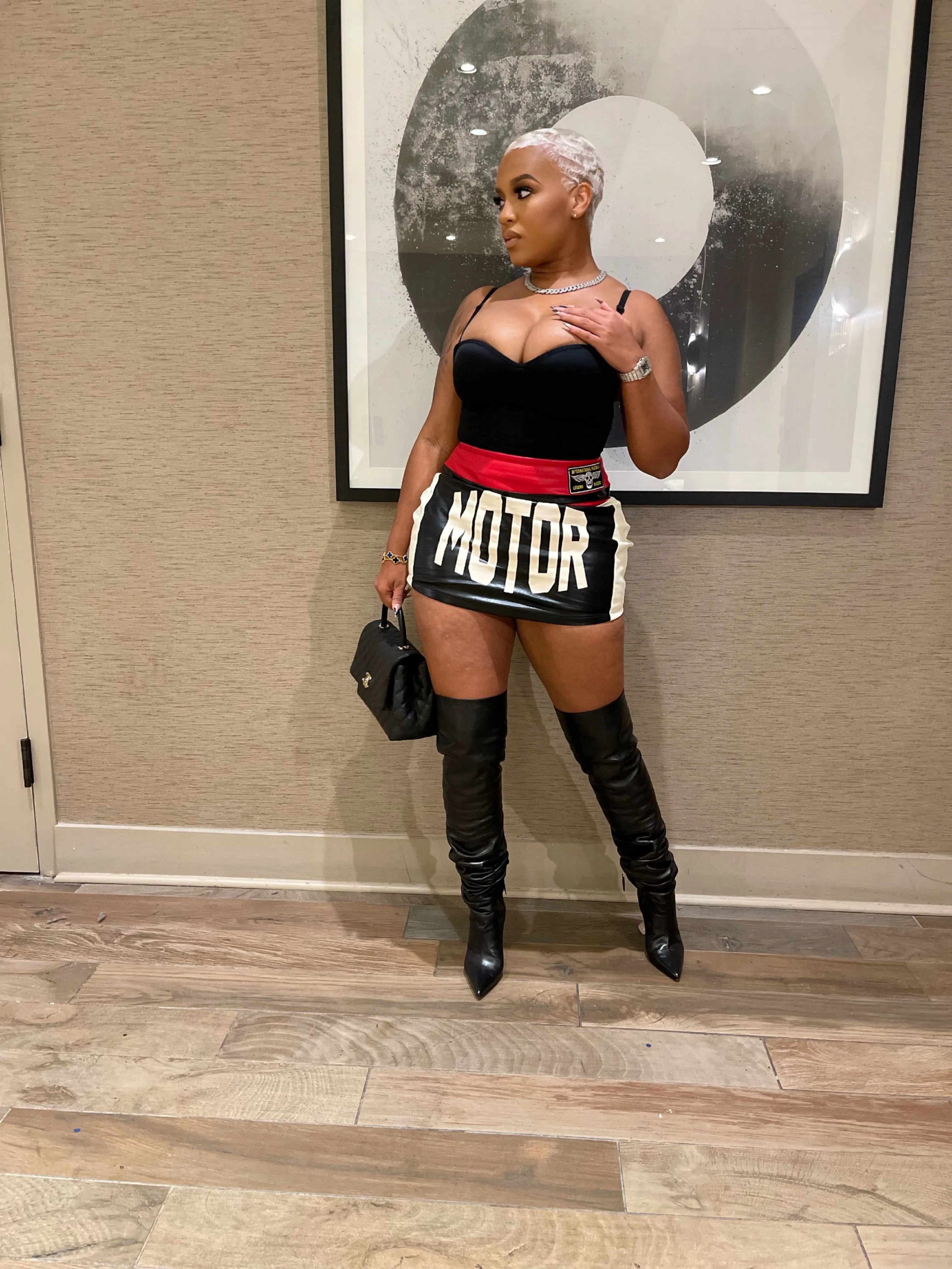 Motorsport Skirt ( black/red)