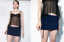 Navy Bisou Skirt
