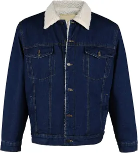 Outfitters Men's Fleece Lined Washed Denim Jacket