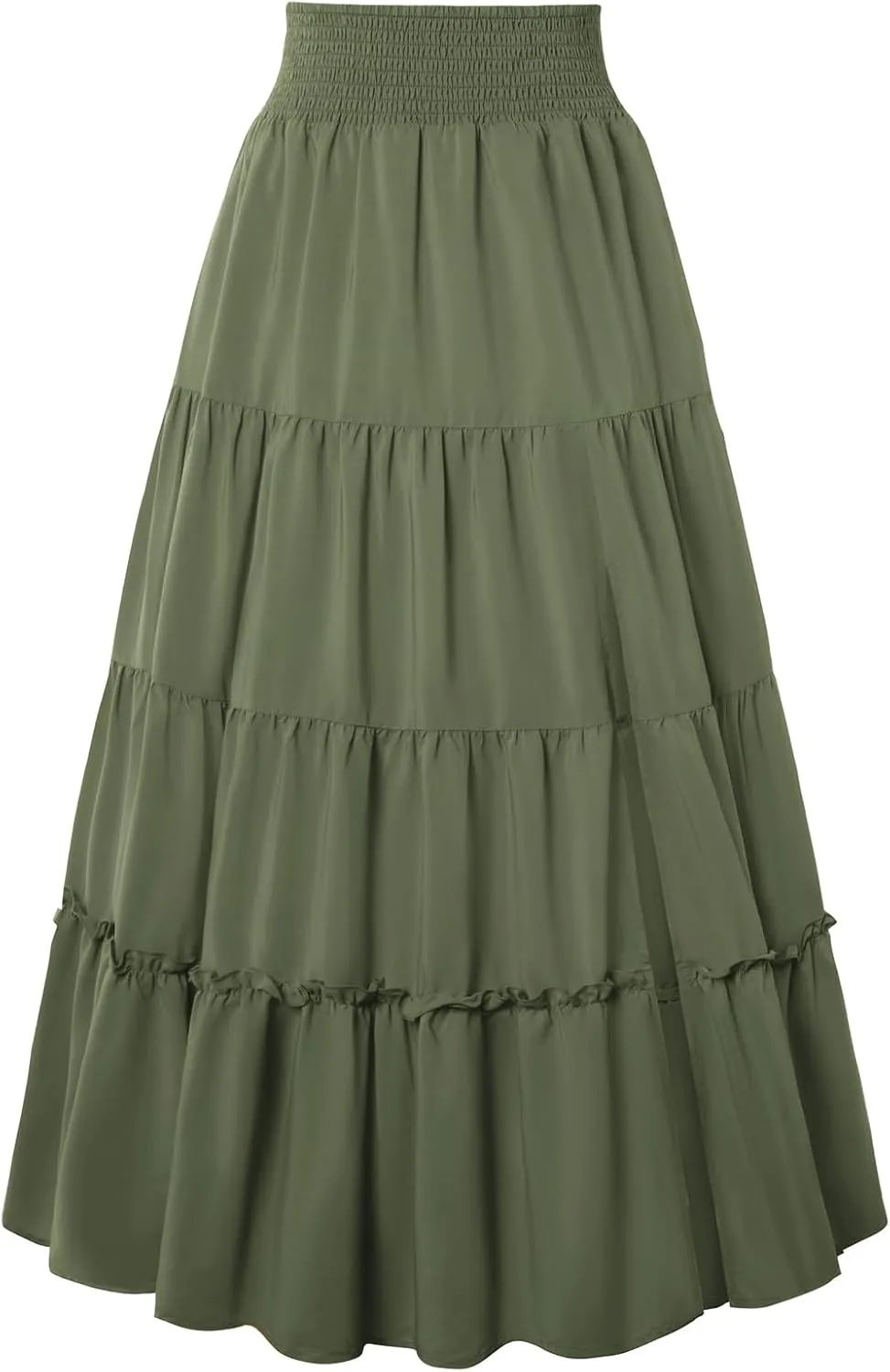 Scarlet Darkness Renaissance Skirt High Waisted Maxi Skirts for Women Tiered Long Skirt