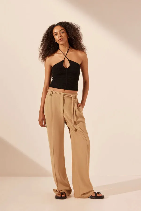 SHONA JOY - Eve Cross Front Top - Black