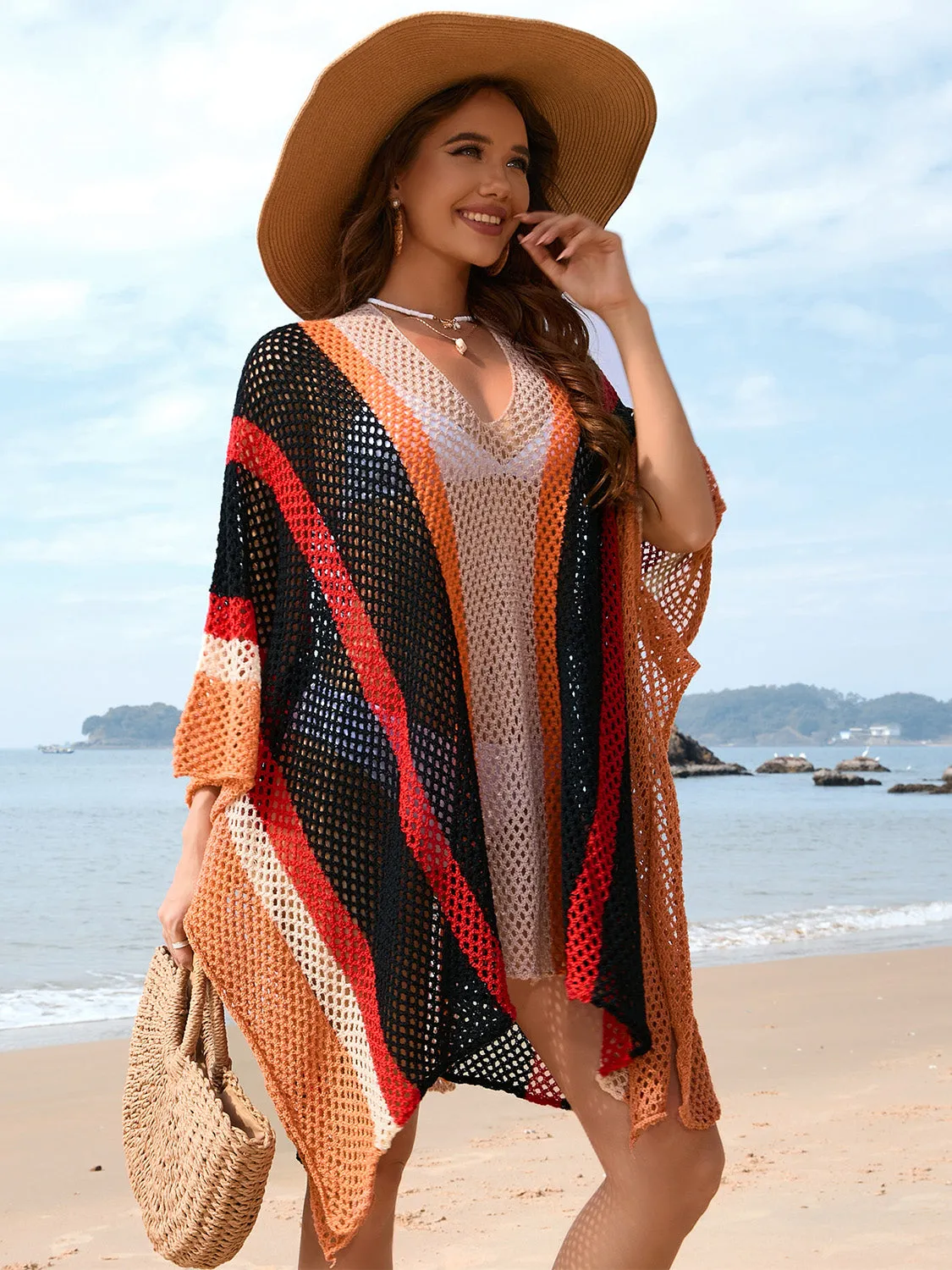 TEEK - Color Block Plunge Cover-Up
