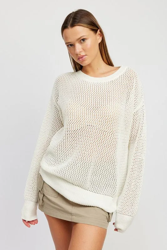 TEEK - CROCHET LONG SLEEVE TOP
