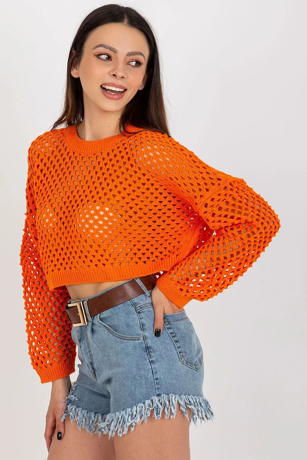 TEEK - Crop Mesh Long-Sleeved Top