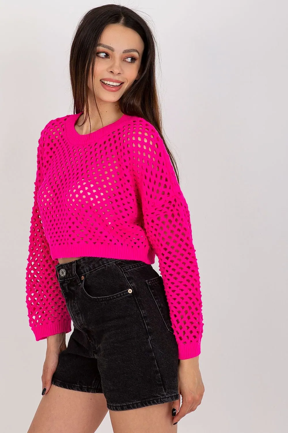 TEEK - Crop Mesh Long-Sleeved Top