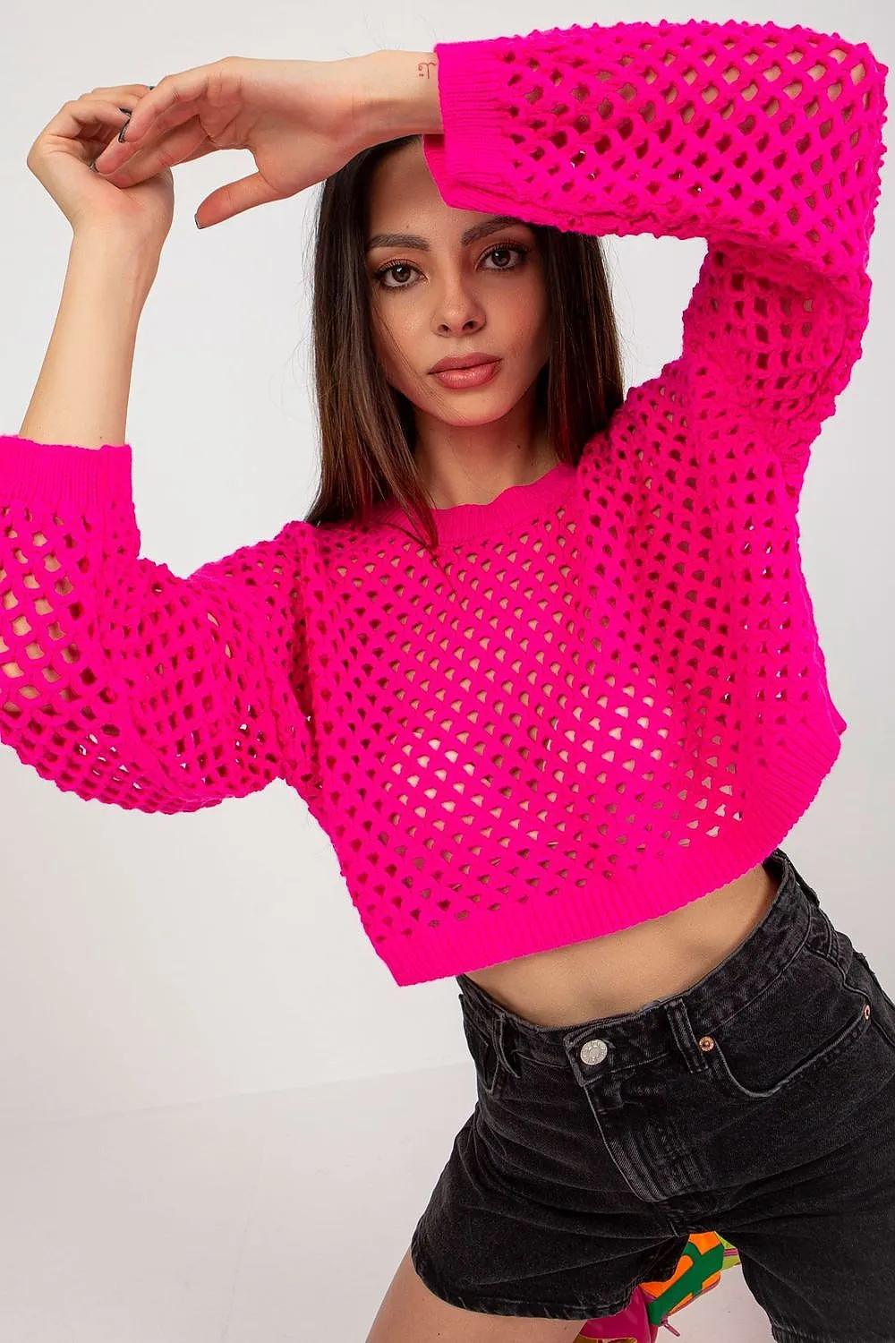 TEEK - Crop Mesh Long-Sleeved Top