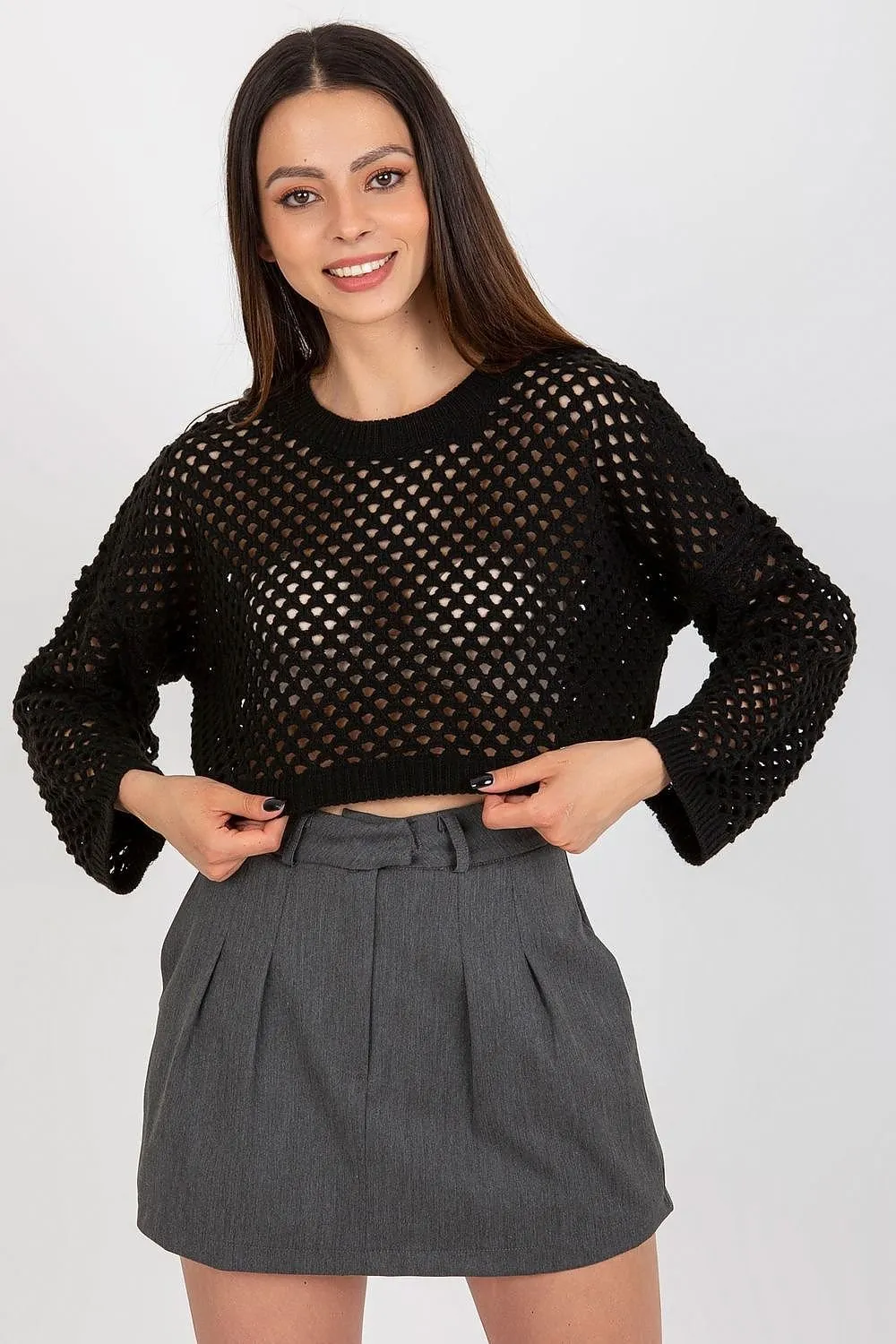 TEEK - Crop Mesh Long-Sleeved Top
