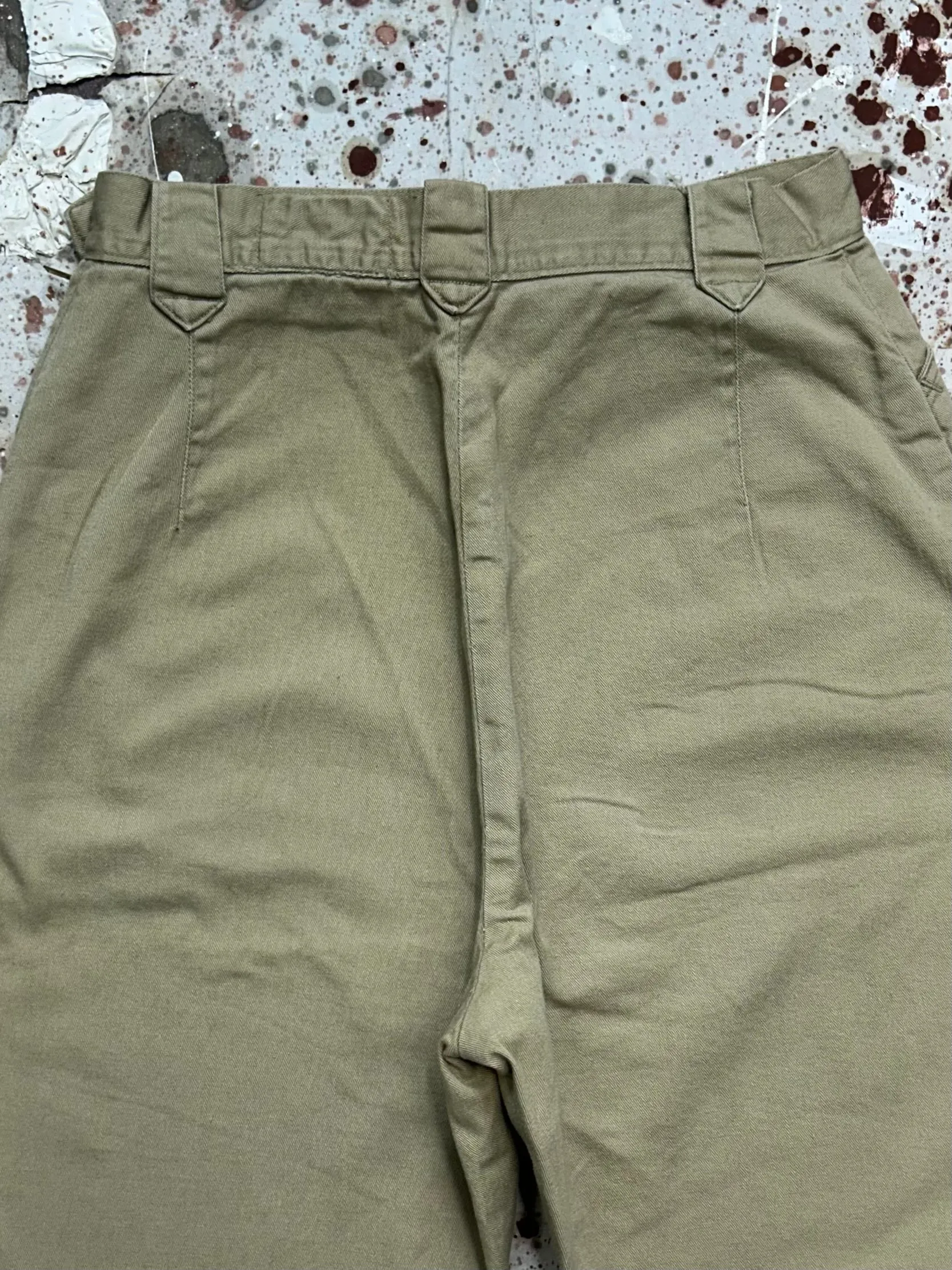Vintage USA 1960's Lee Frontier Lady Side Zip Khaki Pants (JYJ1024-345)