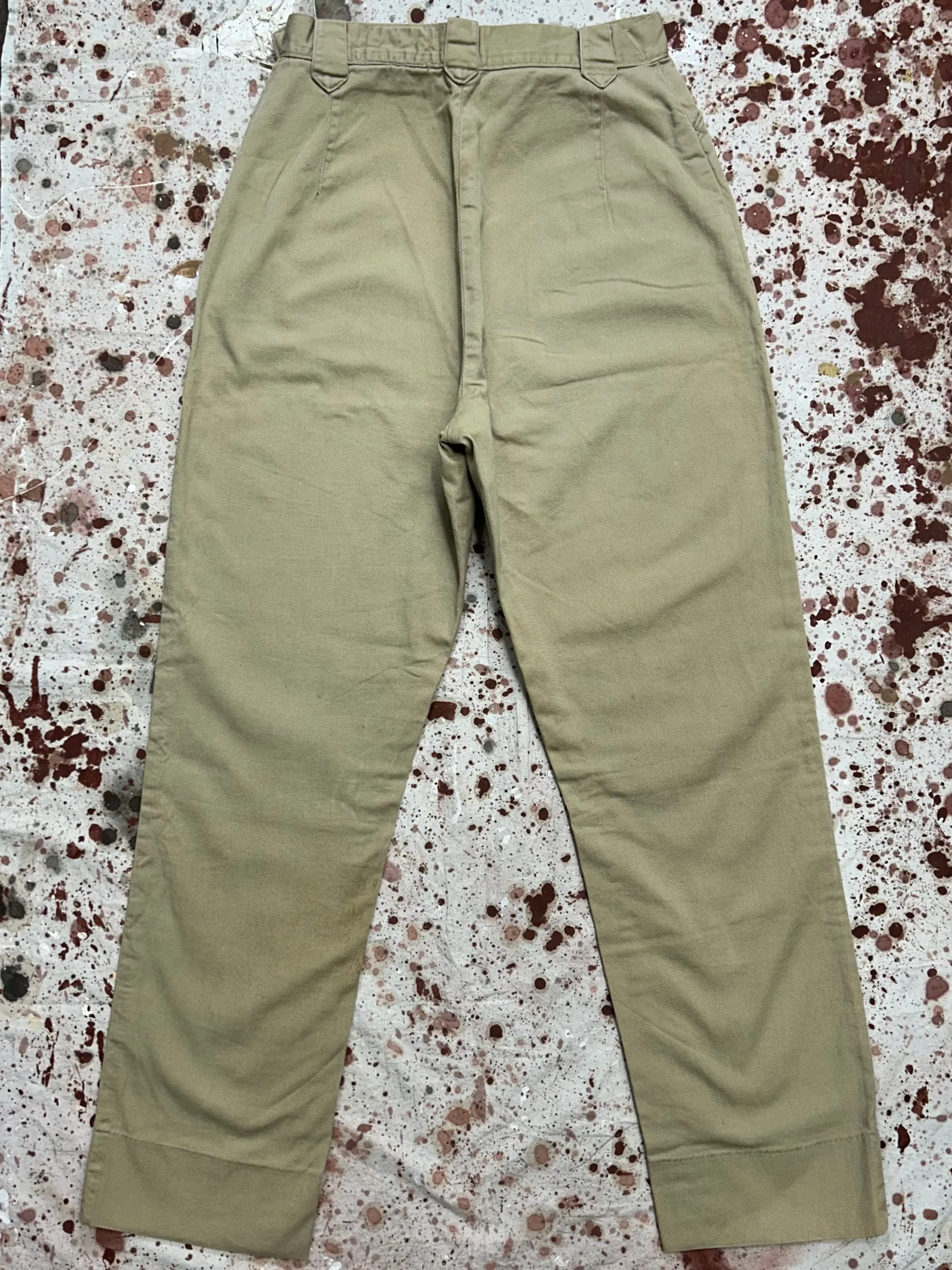 Vintage USA 1960's Lee Frontier Lady Side Zip Khaki Pants (JYJ1024-345)